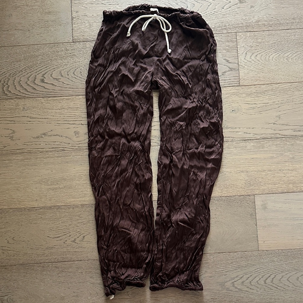DONNI. Dark Brown Drawstring Joggers